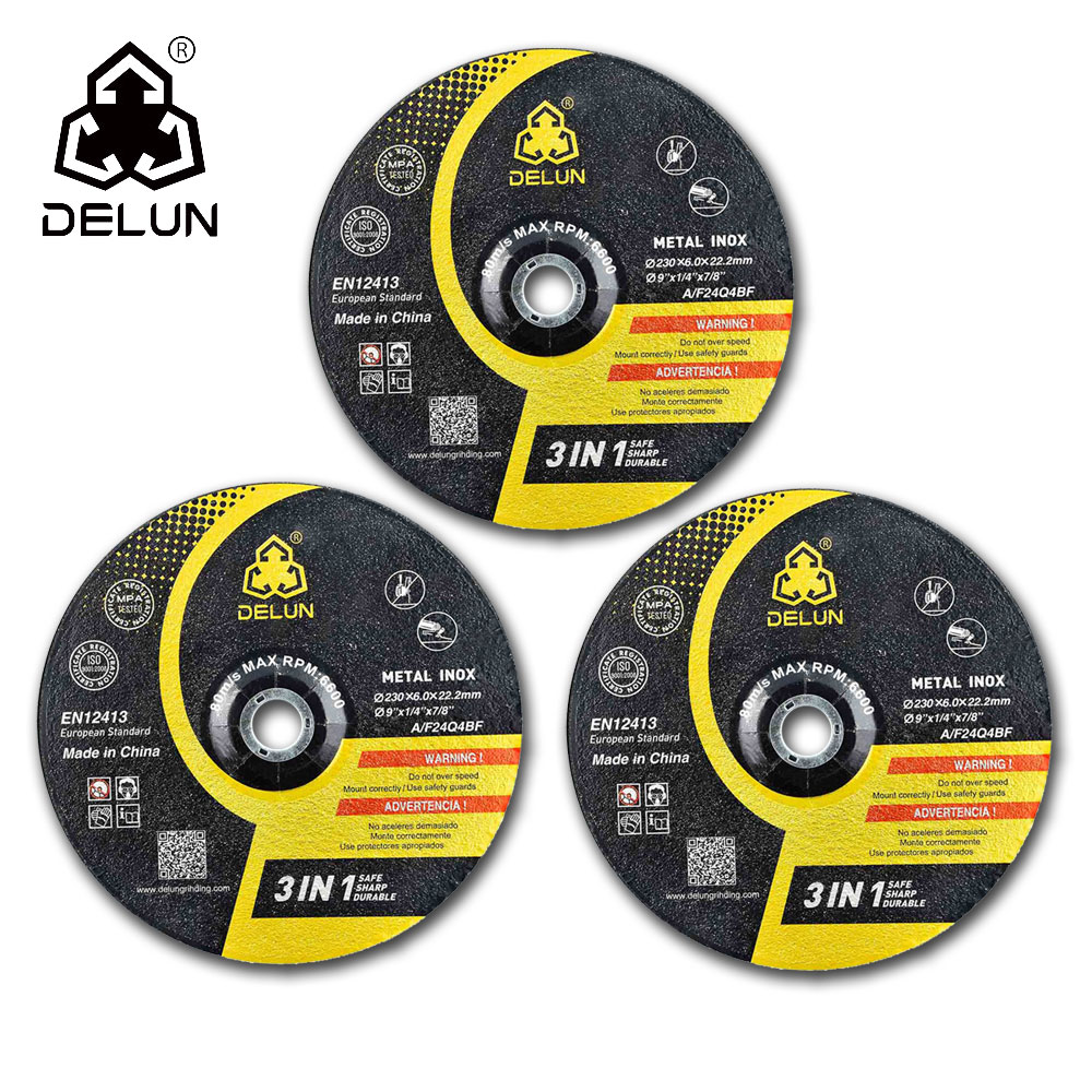 DELUN Manufacture 9 Inch Black Color Stone Concrete Grinding Disc